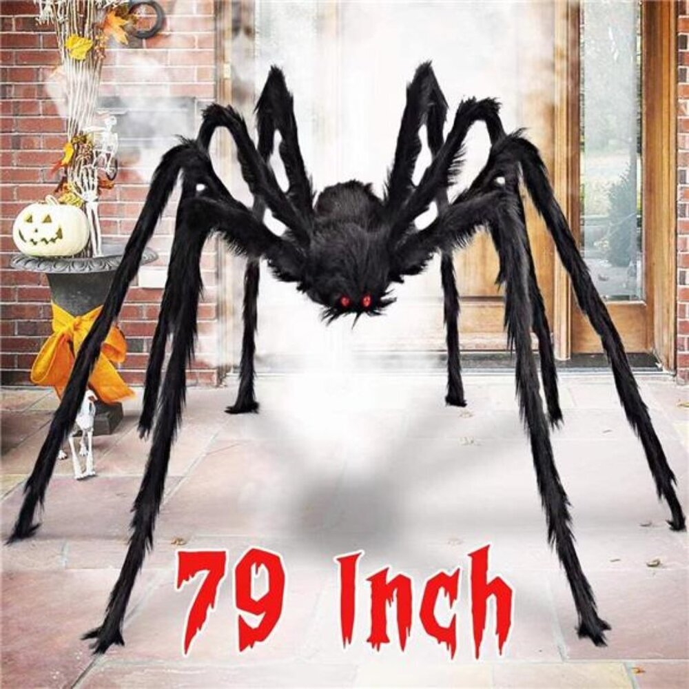 Outdoor Halloween Decorations Scary Giant Spider Fake Large Spider Hairy Spider
